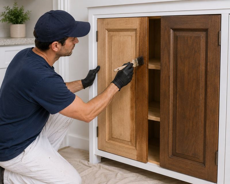 Wood Cabinet Staining in Terre Haute, IN